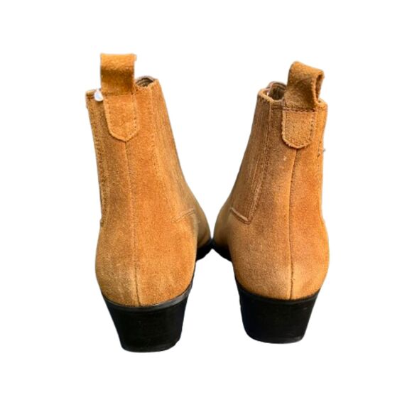 NWOB Marc Fisher Yarita Western Brown Suede Pointed Toe Ankle Boots Size 5M - Picture 4 of 8